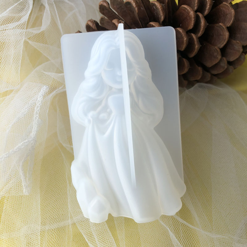 Soap Making Tray - 3D Cute Princess Silicone Candle Mould