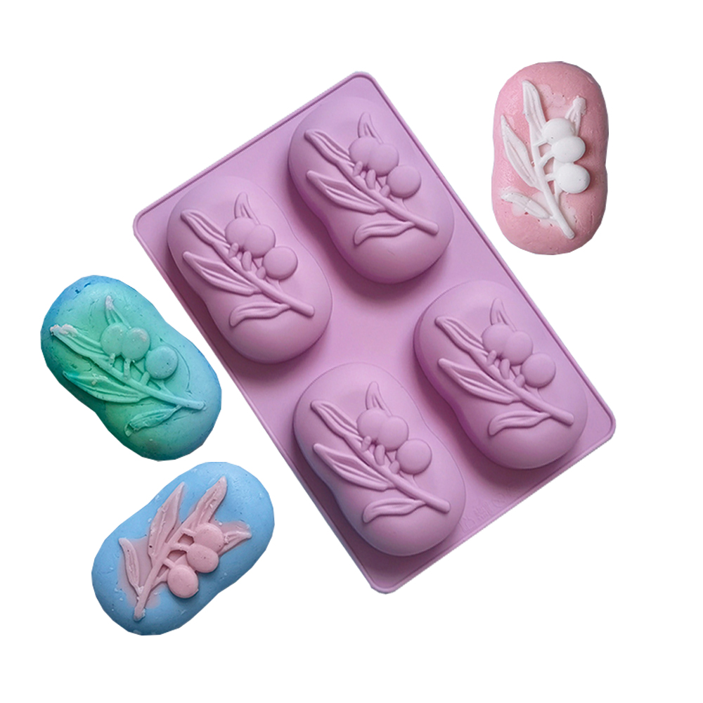 4 Cavities Oval Olive Tree Sil - đánh giá và giá Soap Making Gifts