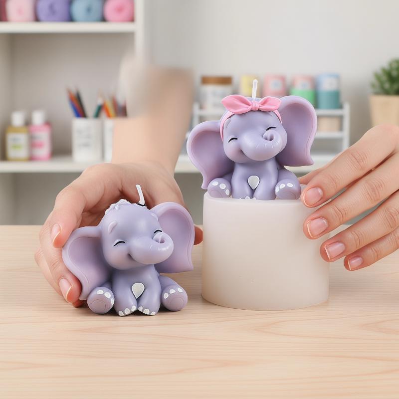 Cute 3D Elephant Silicone Cand - đánh giá và giá Soap Making Equipment