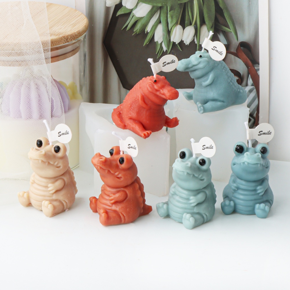3D Cute Crocodile Candle Silic - đánh giá và giá Soap Making Gifts