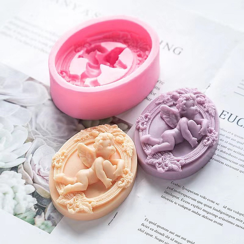 3D Angel Kids Shaped Silicone  - đánh giá và giá Soap Making Gifts